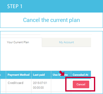 Cancel the current plan